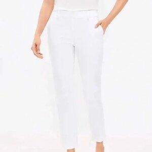 ANN TAYLOR LOFT White Crop/Straight Leg Pants OP